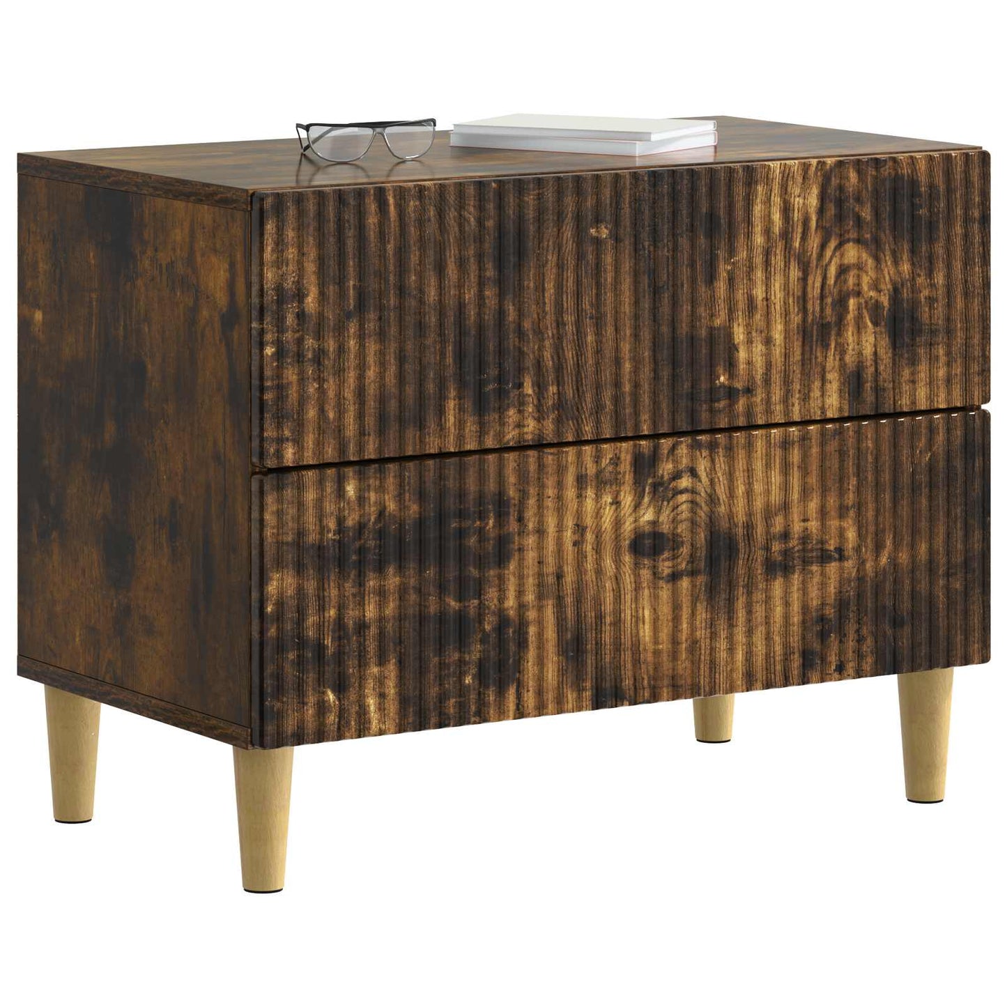 Bedside Cabinet Smoked Oak 62 x 34.5 x 48 cm Engineered Wood