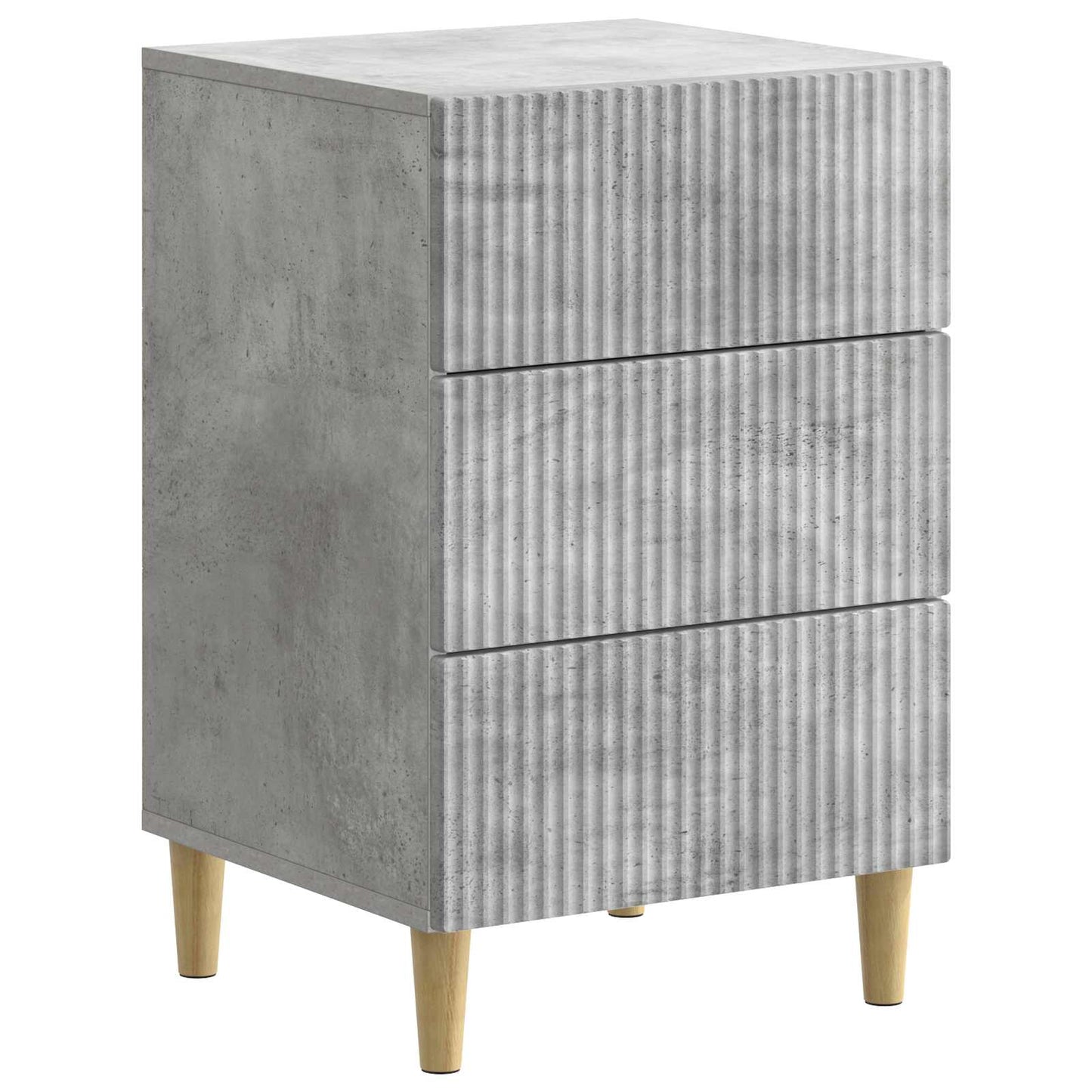 Bedside Cabinet Concrete Grey 43 x 41 x 66.5 cm Engineered Wood