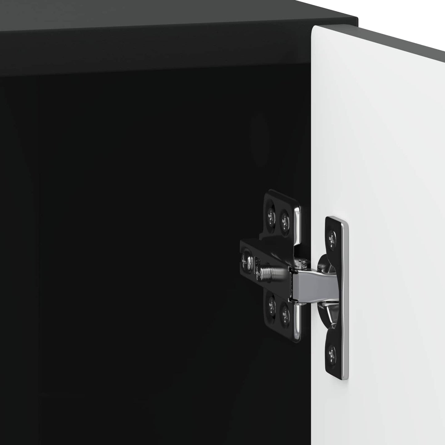 Bedside Cabinet Black 43 x 34.5 x 50 cm Engineered Wood