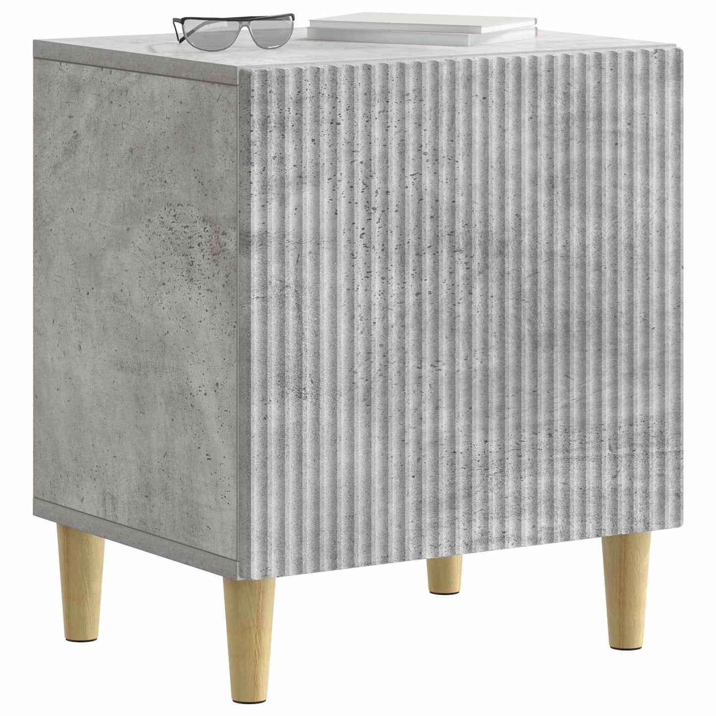 Bedside Cabinet Concrete Grey 43 x 34.5 x 50 cm Engineered Wood