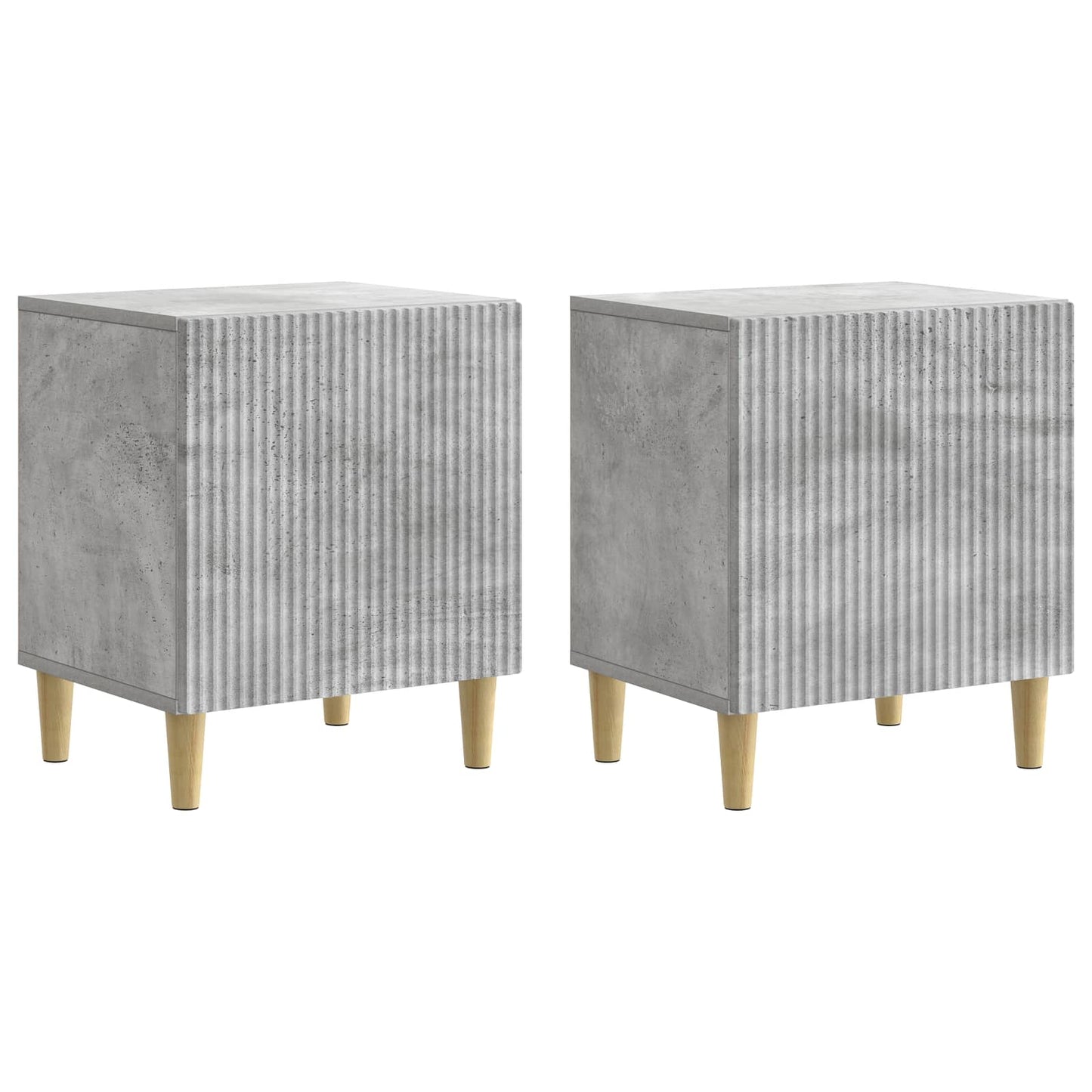 Bedside Cabinet 2 pcs Concrete Grey 43 x 34.5 x 50 cm