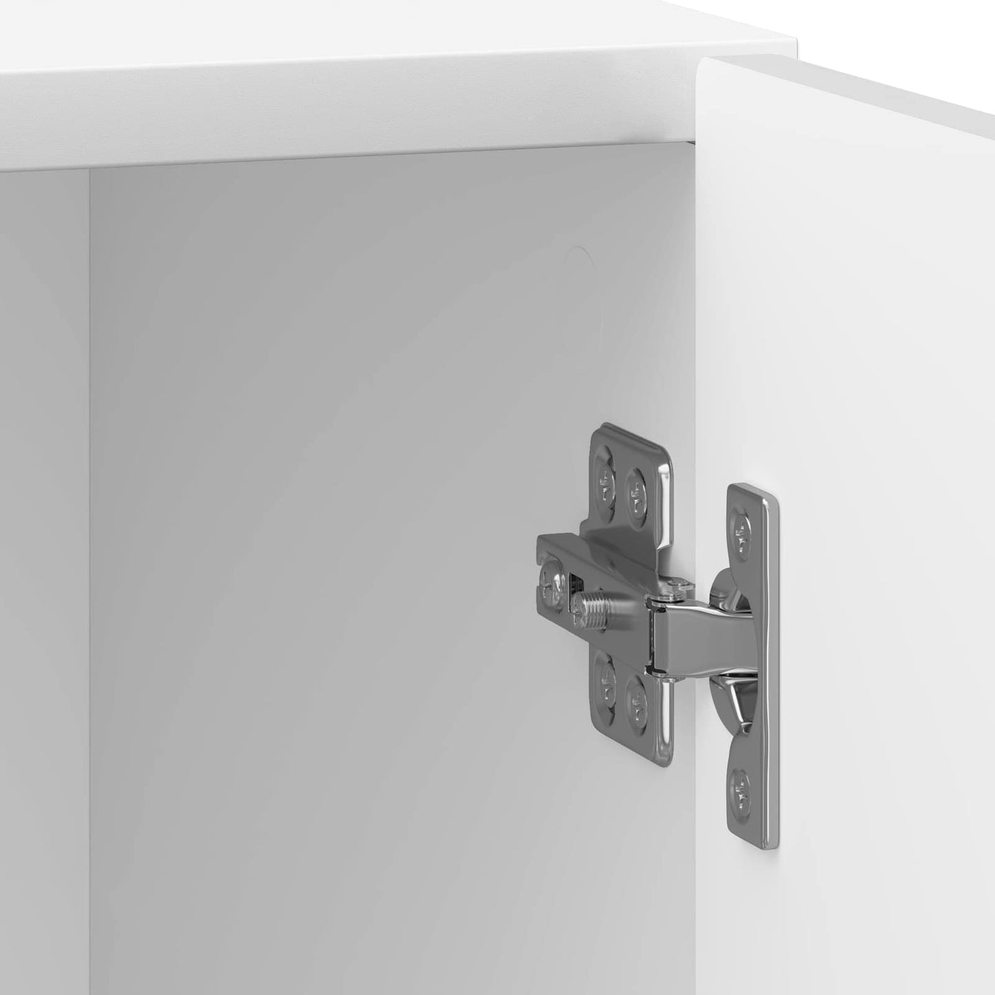 Bedside Cabinet High Gloss White 43 x 34.5 x 50 cm