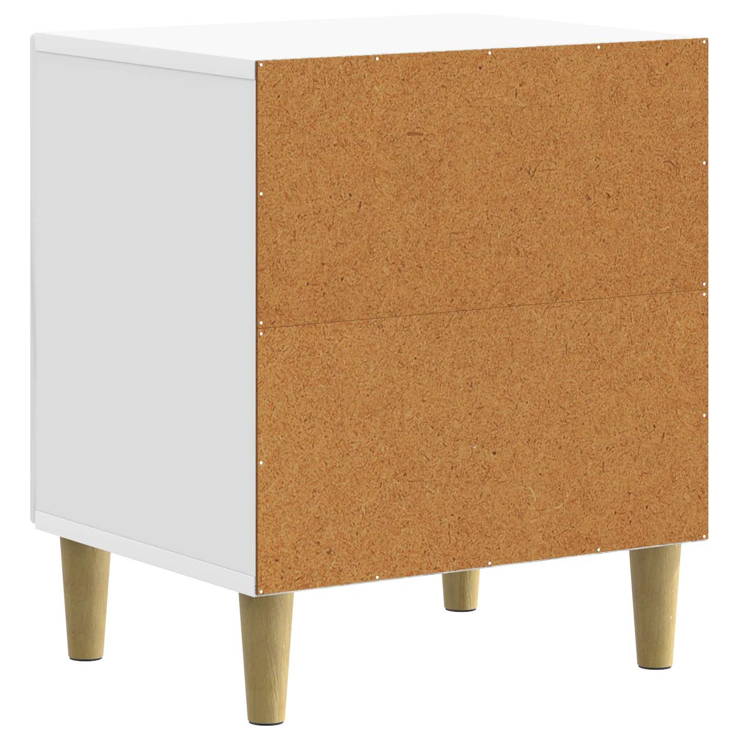 Bedside Cabinet High Gloss White 43 x 34.5 x 50 cm