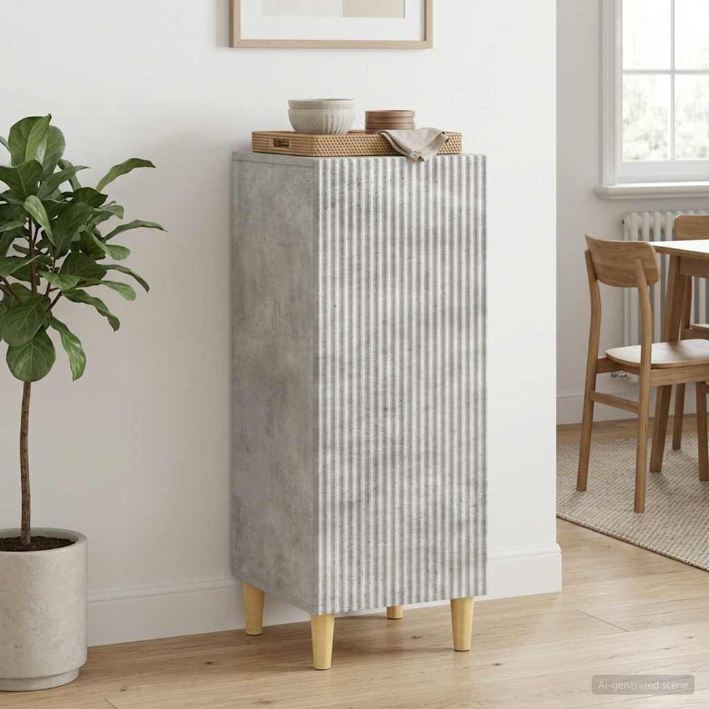 Sideboard Concrete Grey 33 x 34.5 x 90 cm Engineered Wood