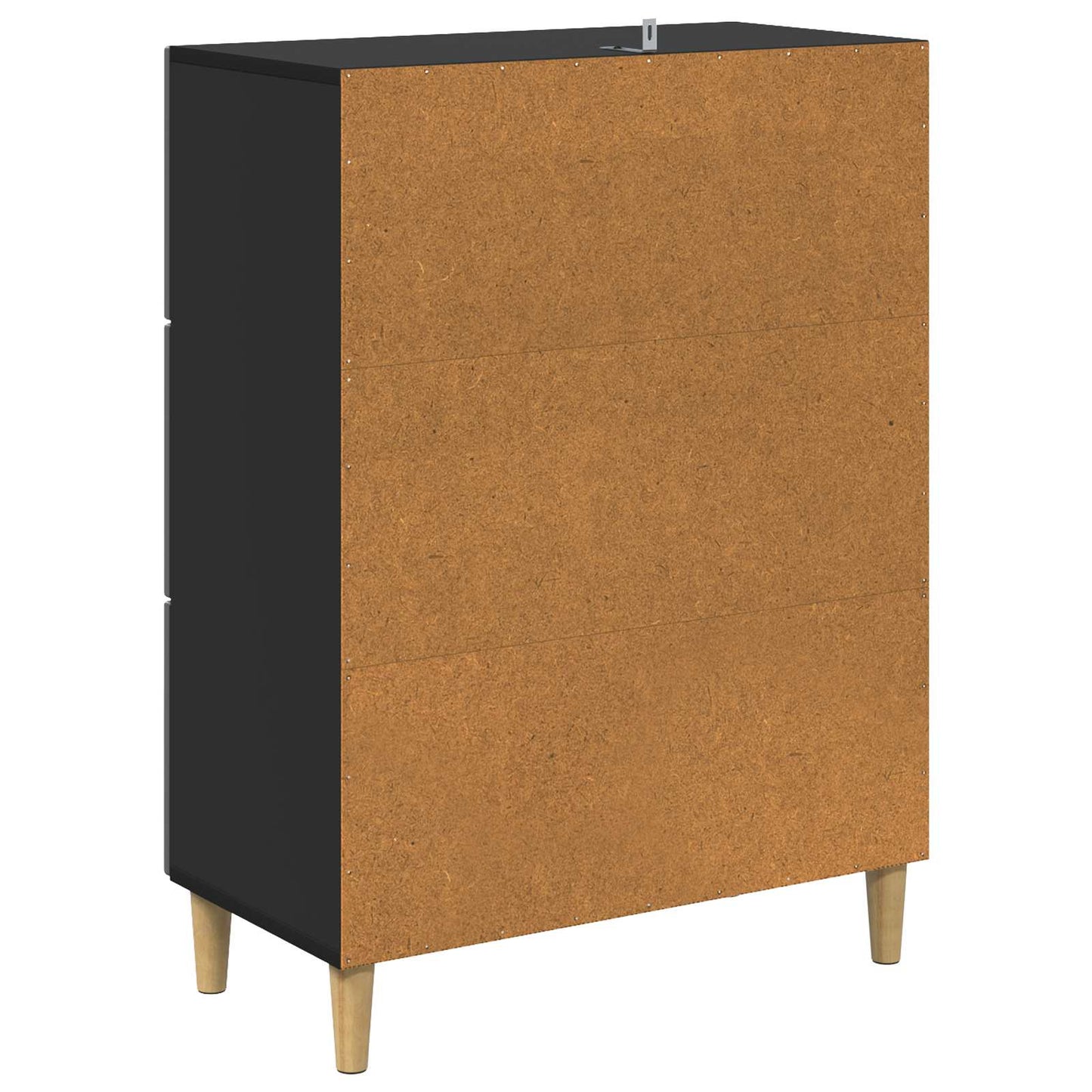 Drawer Cabinet Black 66 x 34.5 x 90 cm Engineered Wood