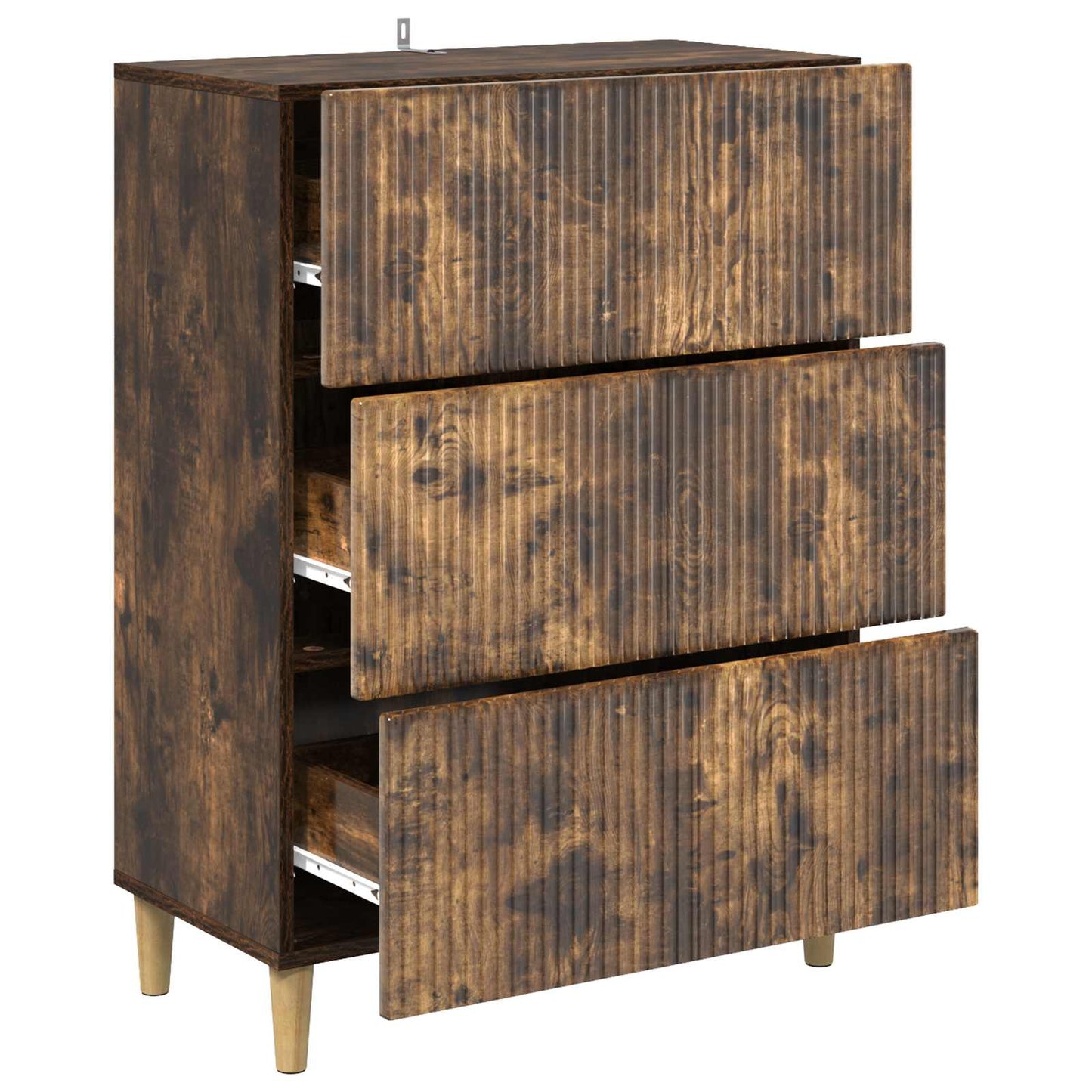 Drawer Cabinet 66 x 34.5 x 90 cm Engineered Wood Smoked Oak