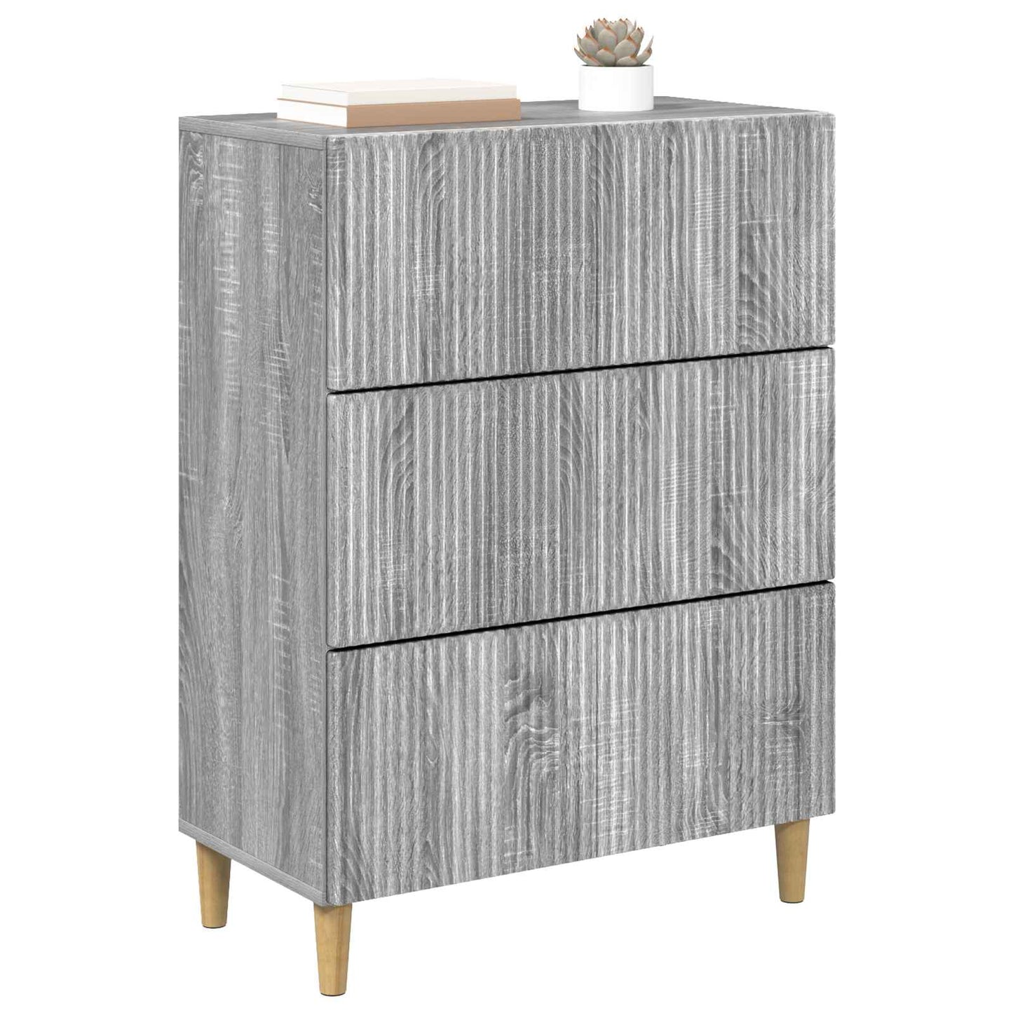 Drawer Cabinet Grey Sonoma 66 x 34.5 x 90 cm Engineered Wood