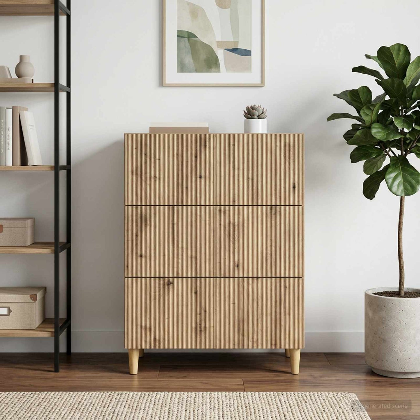 Drawer Cabinet Artisan Oak 66 x 34.5 x 90 cm Engineered Wood
