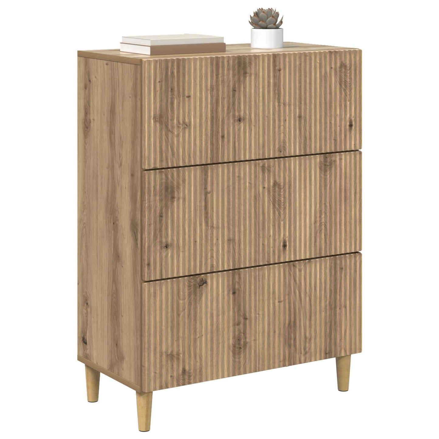 Drawer Cabinet Artisan Oak 66 x 34.5 x 90 cm Engineered Wood