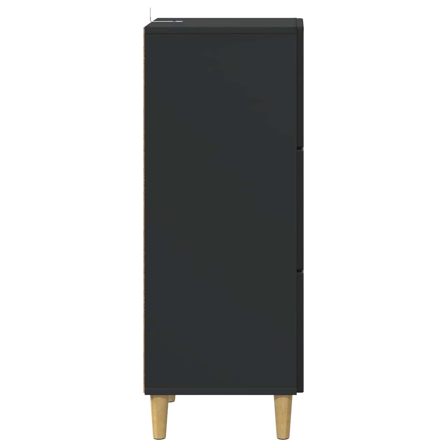 Drawer Cabinet Black 33 x 34.5 x 90 cm Engineered Wood