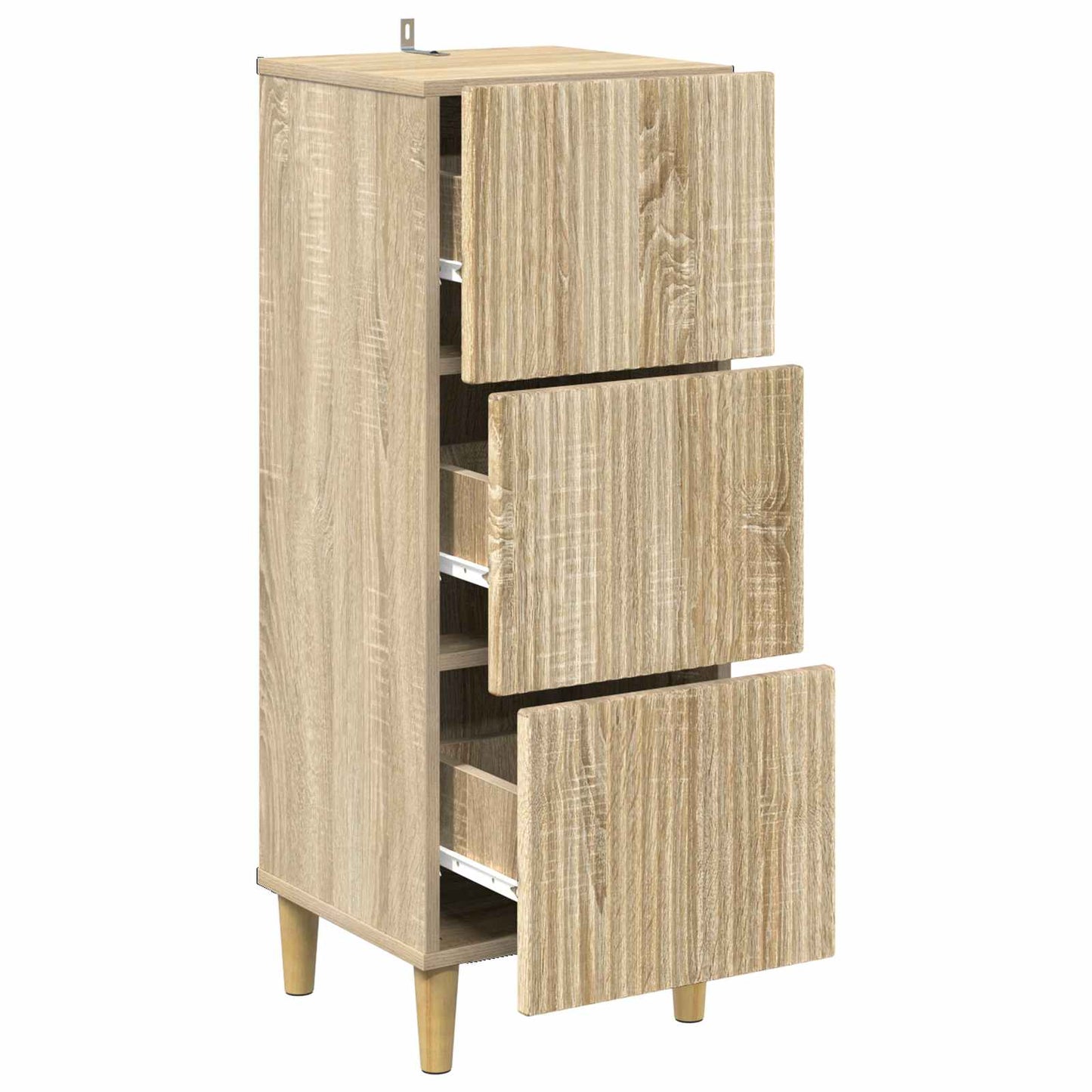 Drawer Cabinet Sonoma Oak 33 x 34.5 x 90 cm Engineered Wood