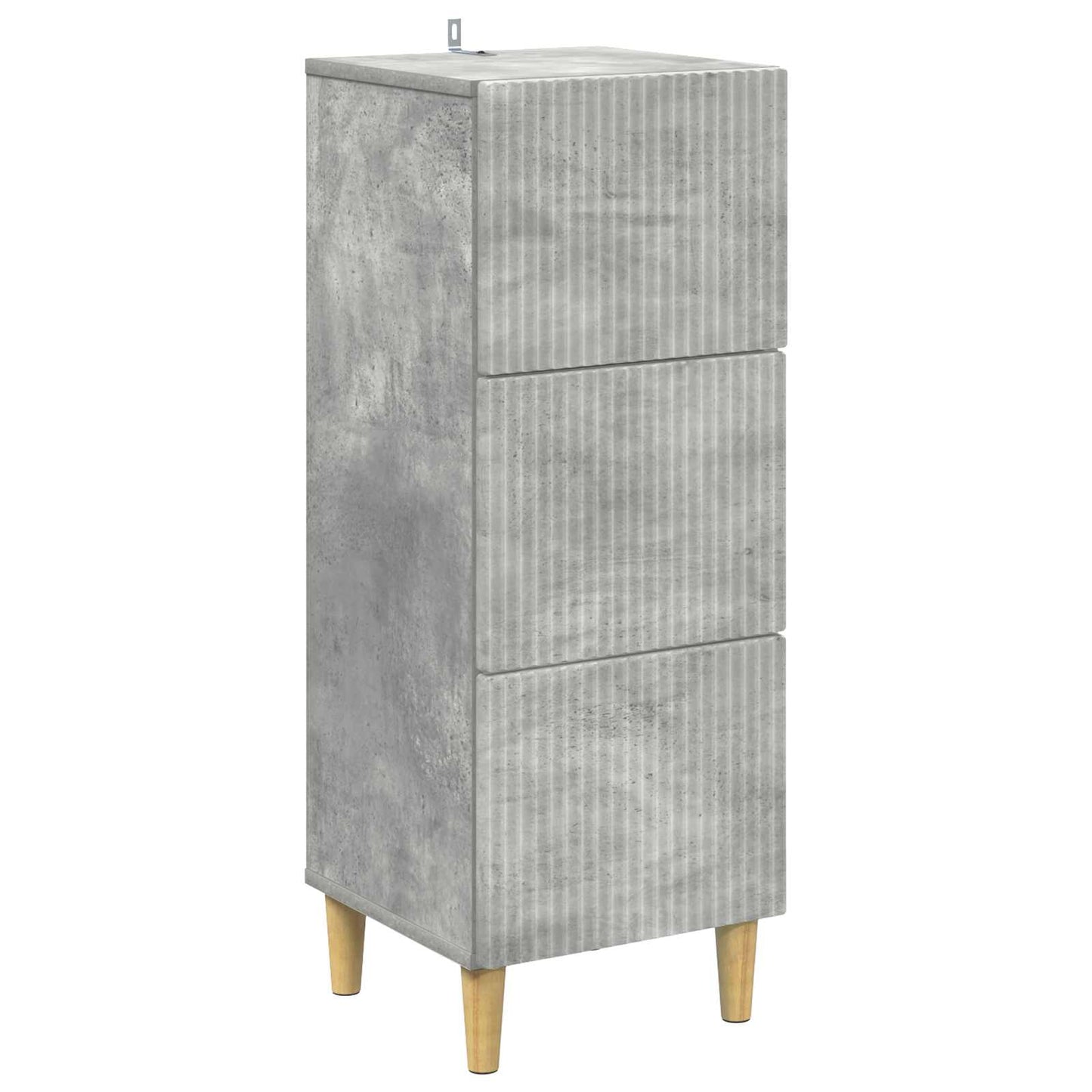 Drawer Cabinet Concrete Grey 33 x 34.5 x 90 cm Engineered Wood