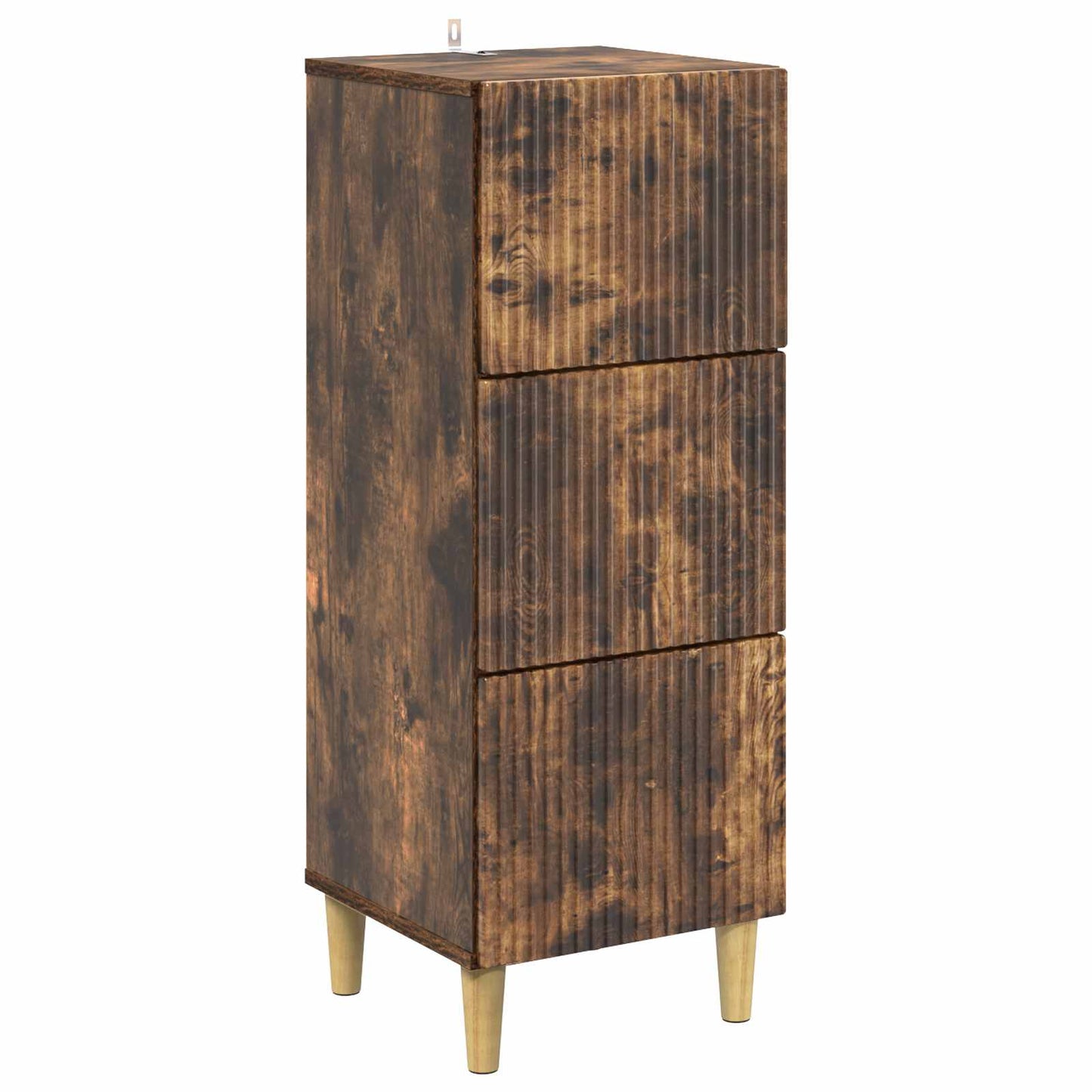 Drawer Cabinet Smoked Oak 33 x 34.5 x 90 cm Engineered Wood