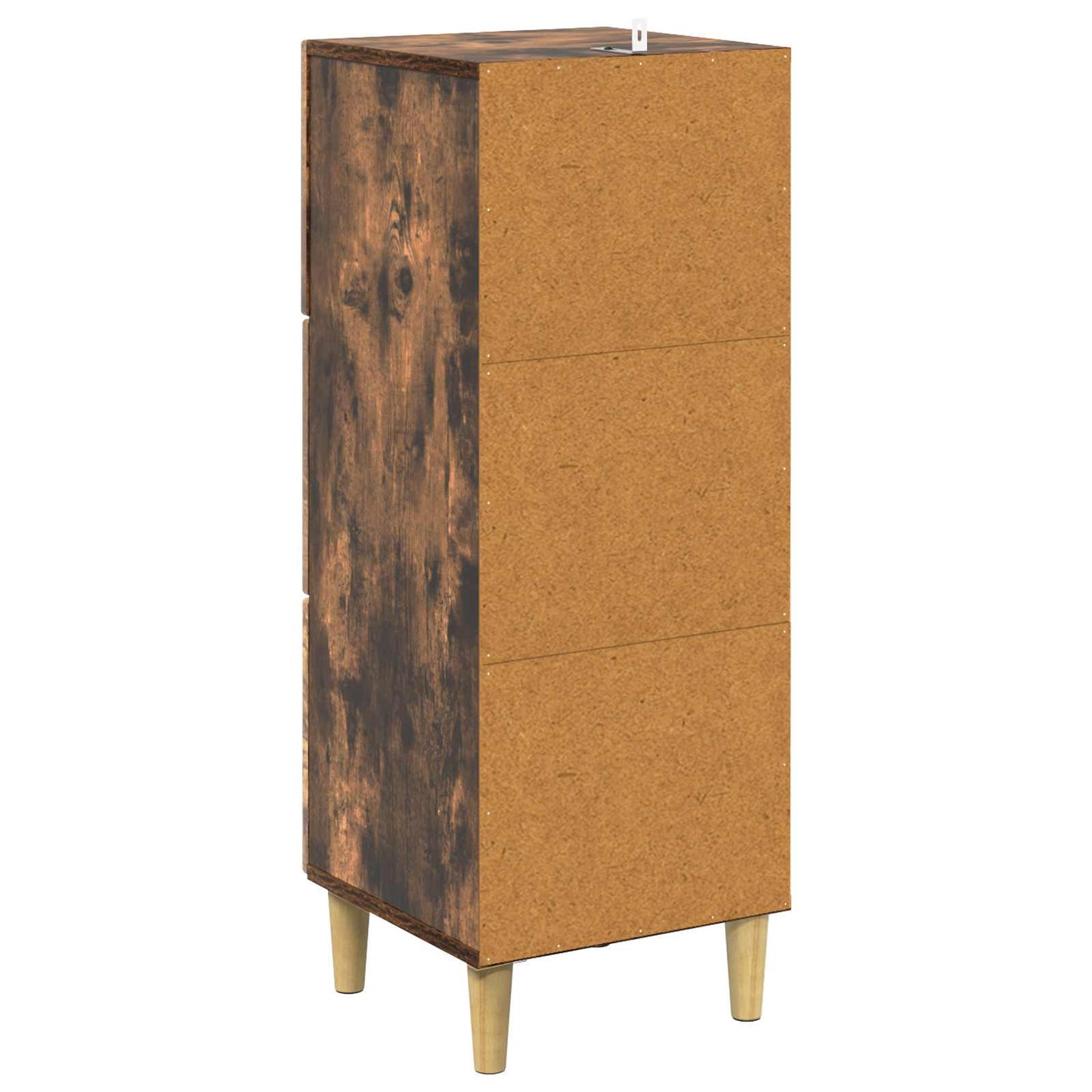 Drawer Cabinet Smoked Oak 33 x 34.5 x 90 cm Engineered Wood