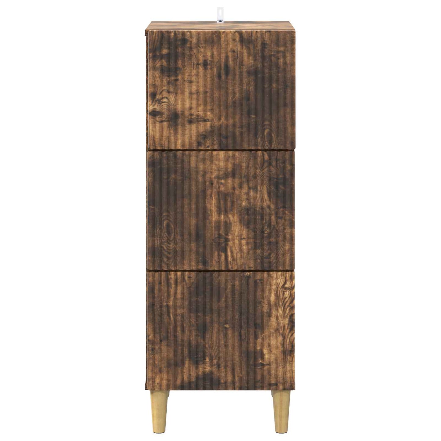 Drawer Cabinet Smoked Oak 33 x 34.5 x 90 cm Engineered Wood