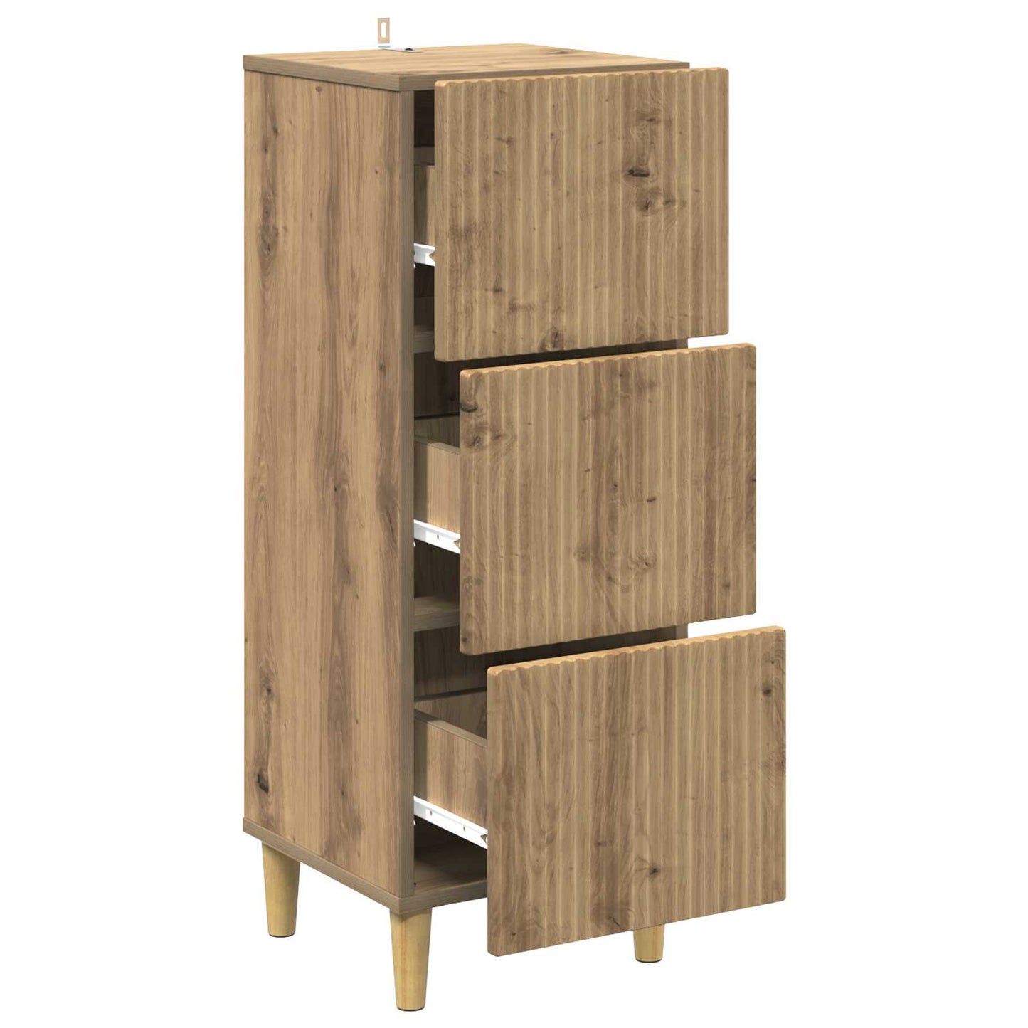 Drawer Cabinet Artisan Oak 33 x 34.5 x 90 cm Engineered Wood