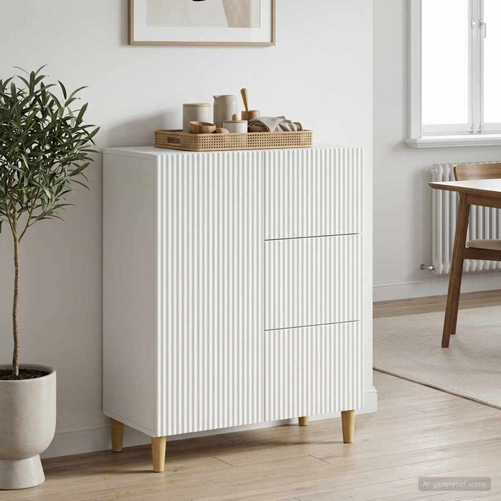 Sideboard White 66 x 34.5 x 90 cm Engineered Wood