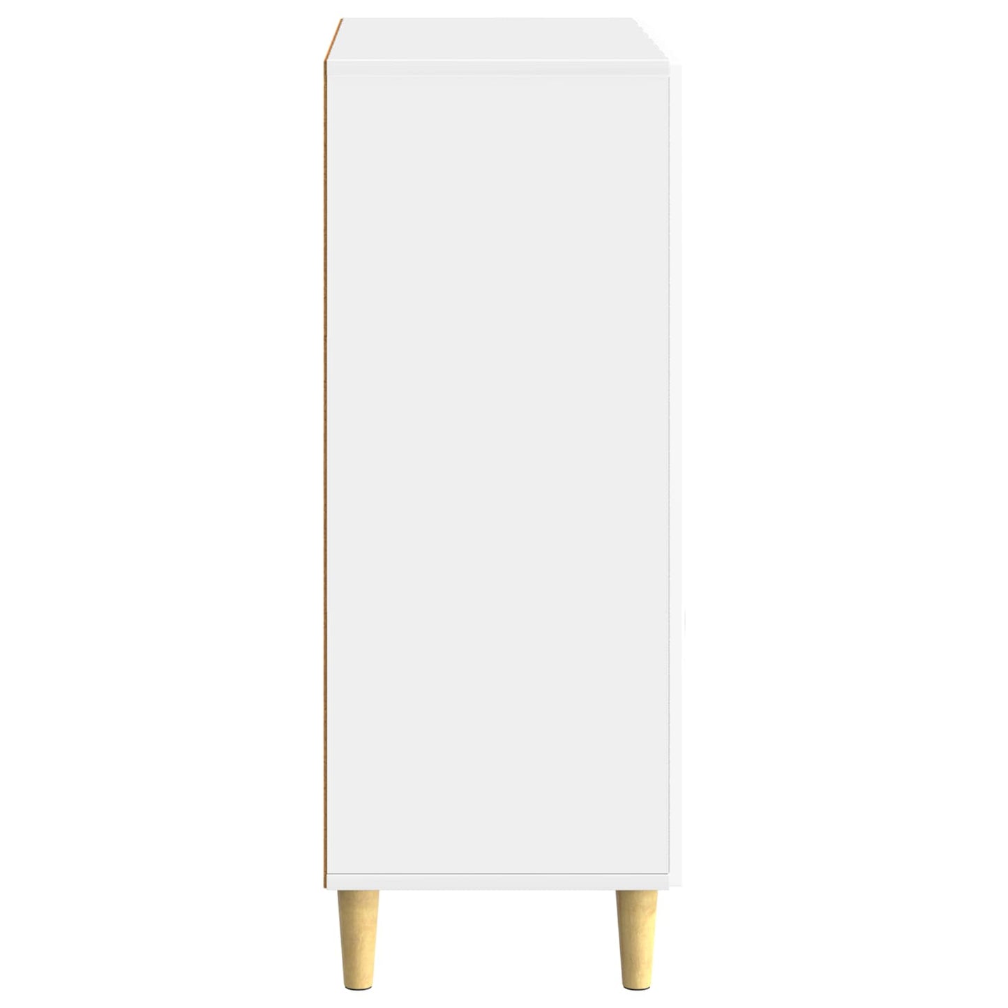 Sideboard High Gloss White 66 x 34.5 x 90 cm Engineered Wood