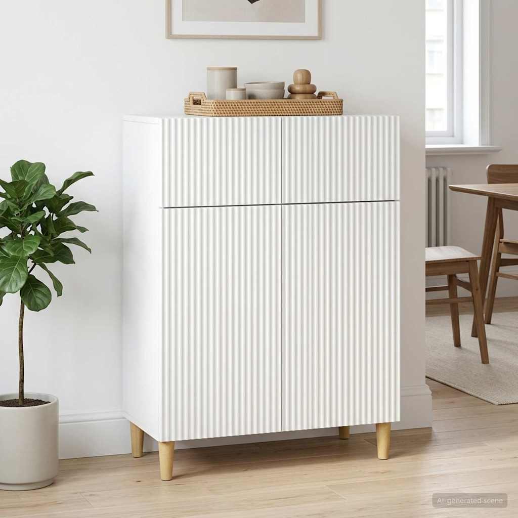 Sideboard White 66 x 34.5 x 90 cm Engineered Wood