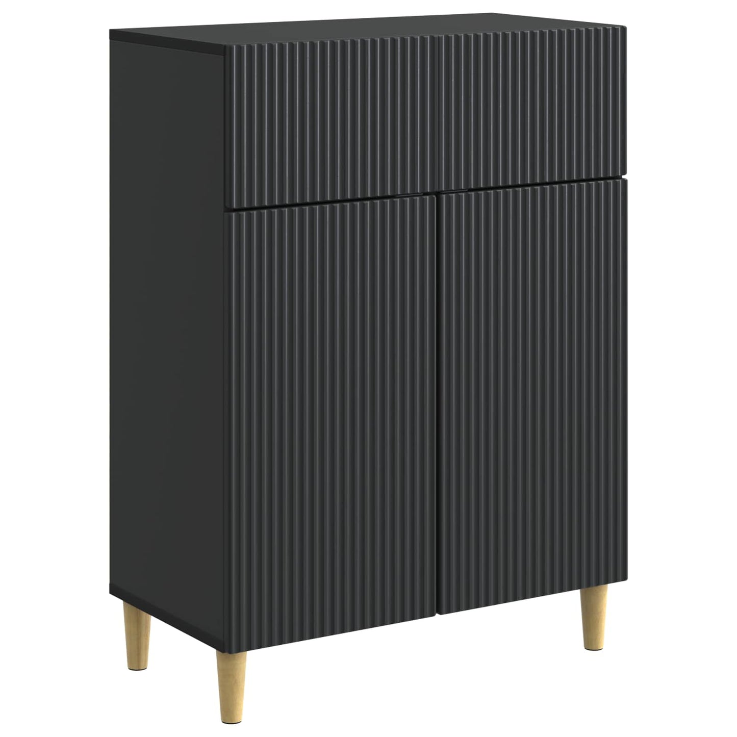 Sideboard with Drawer Black 66 x 34.5 x 90 cm Engineered Wood