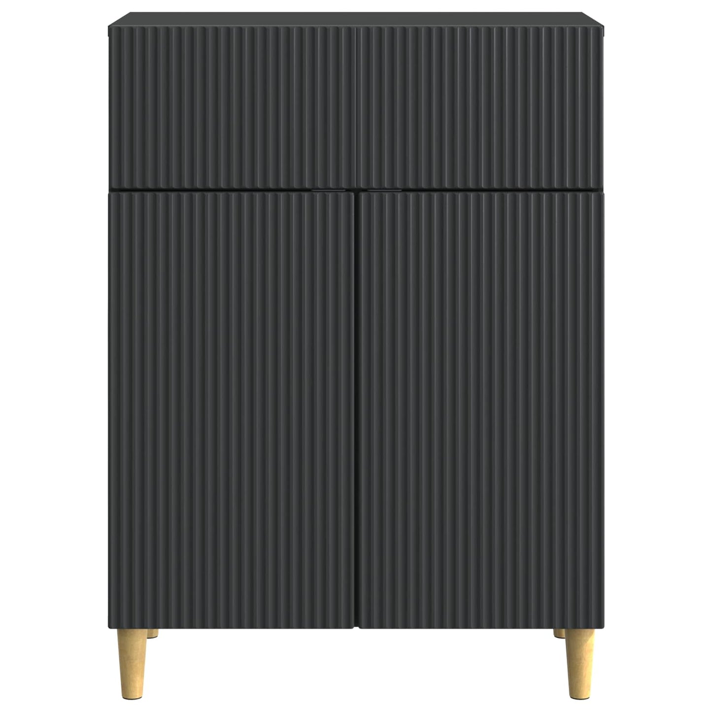 Sideboard with Drawer Black 66 x 34.5 x 90 cm Engineered Wood