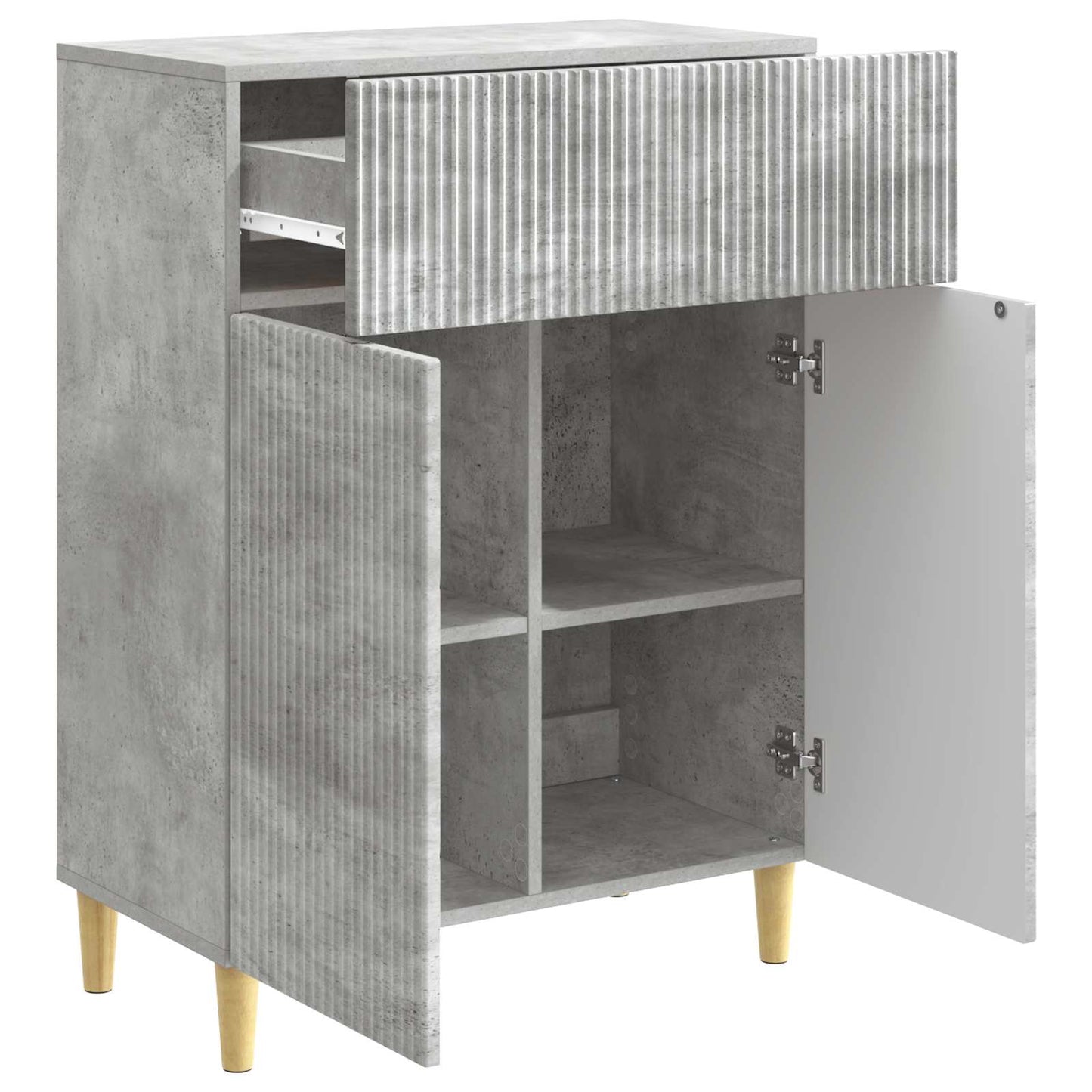 Sideboard Concrete Grey 66 x 34.5 x 90 cm Engineered Wood