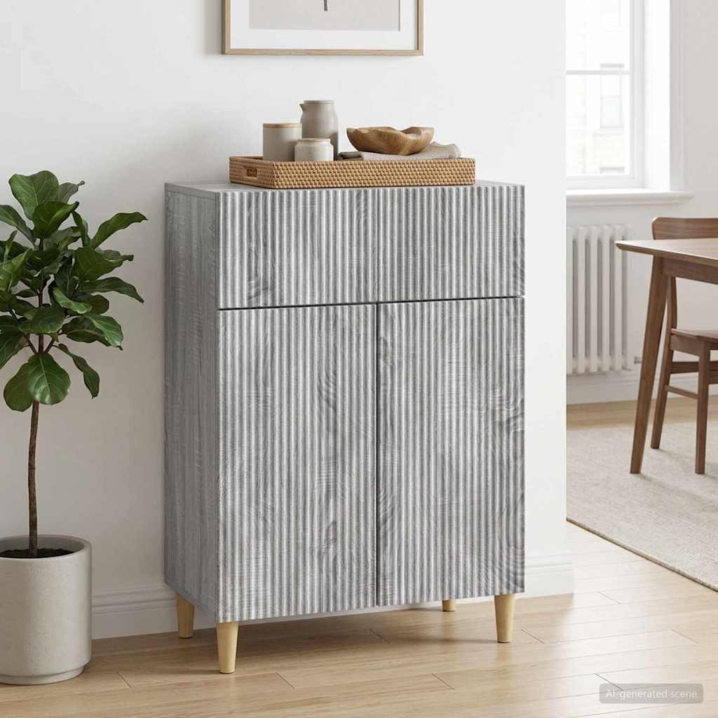 Sideboard Grey Sonoma 66 x 34.5 x 90 cm Engineered Wood