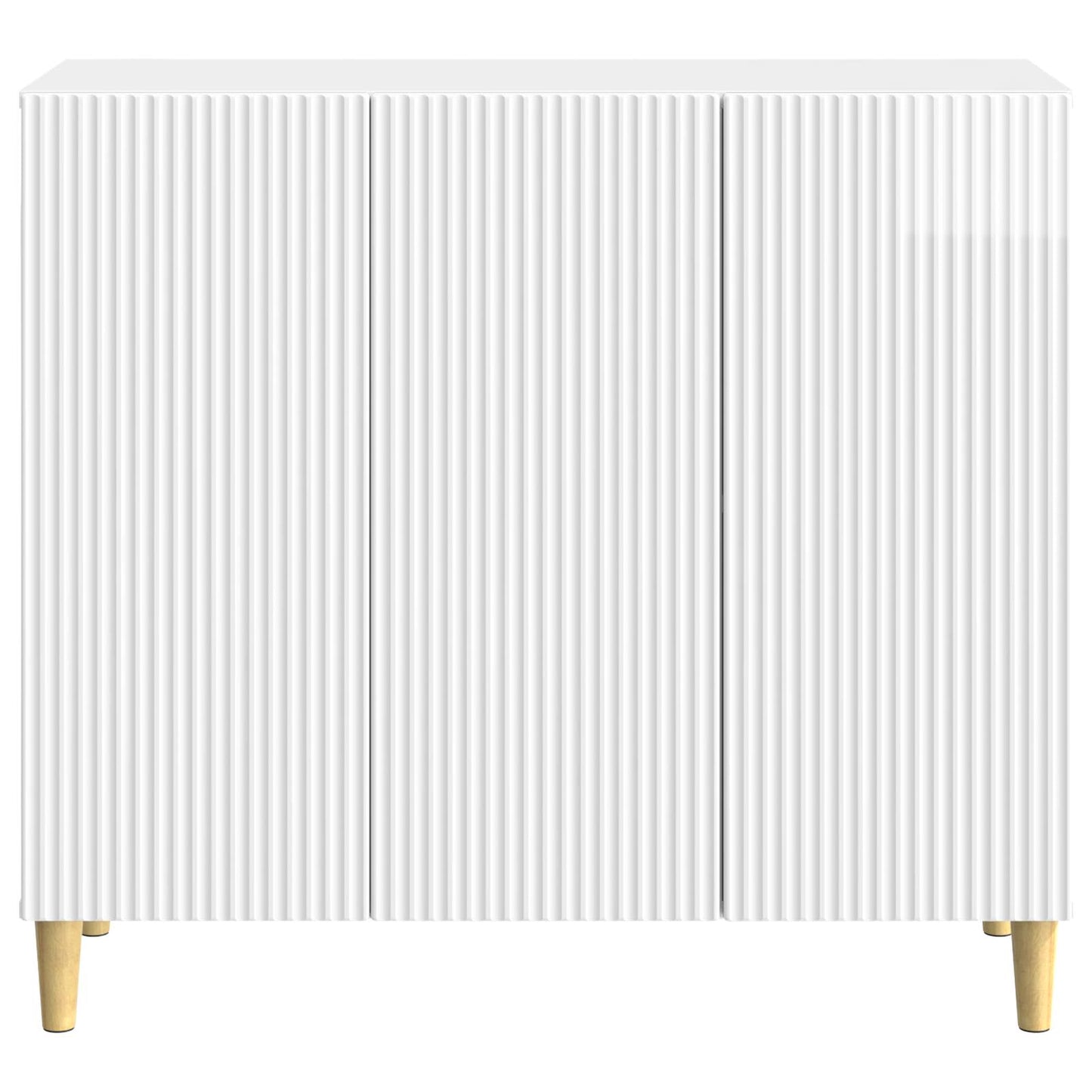 Sideboard High Gloss White 89 x 34.5 x 80 cm Engineered Wood