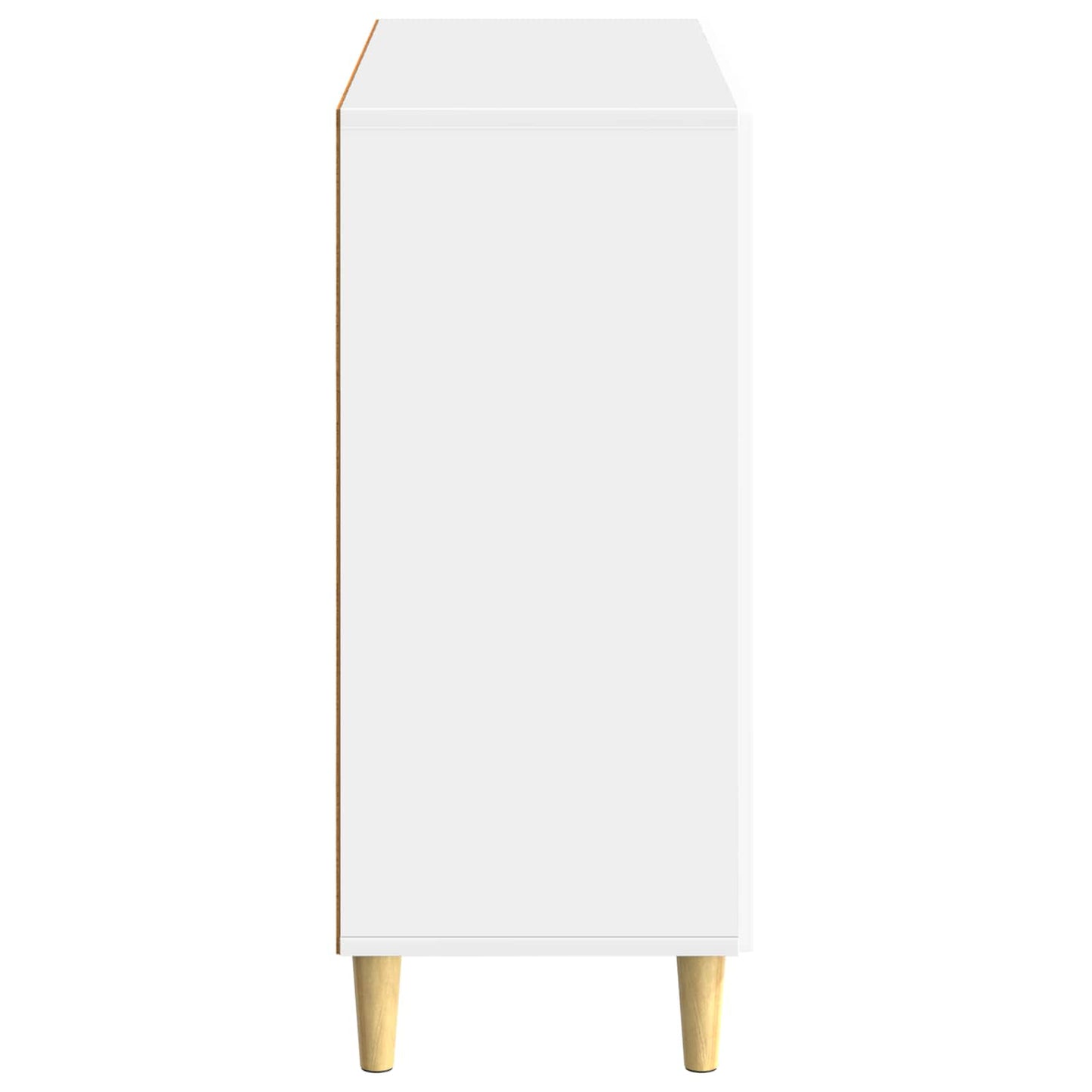 Sideboard High Gloss White 89 x 34.5 x 80 cm Engineered Wood