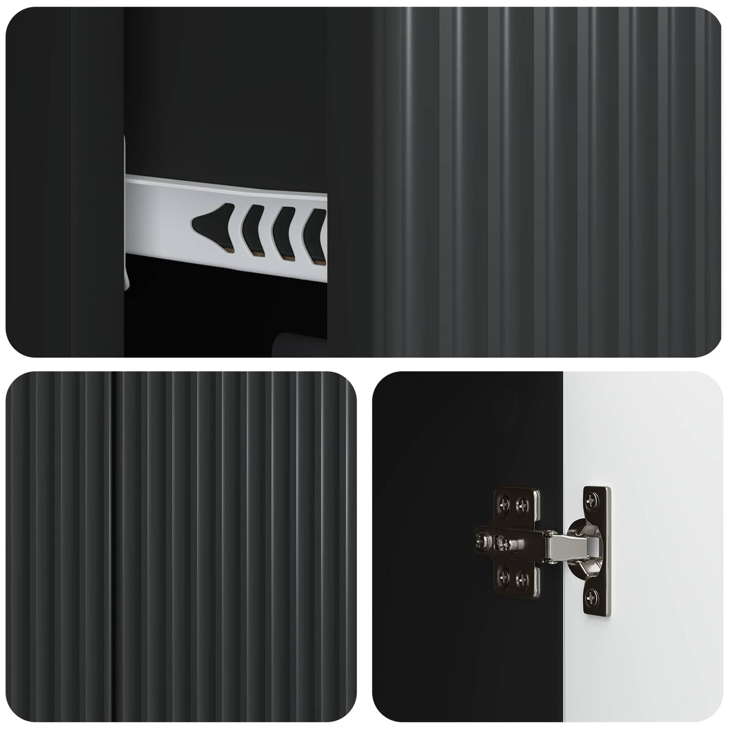 Sideboard Black 89 x 34.5 x 60 cm Engineered Wood