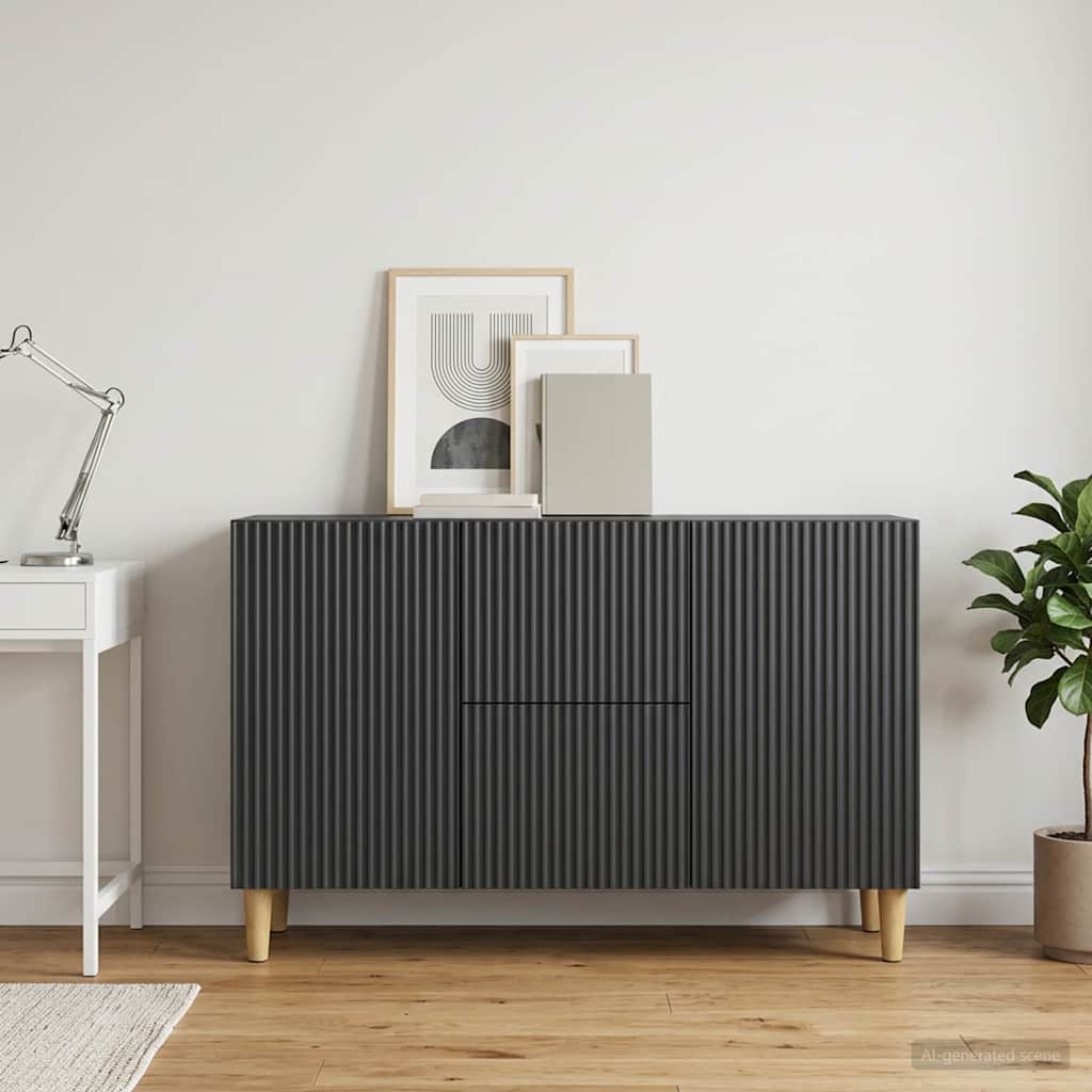 Sideboard Black 89 x 34.5 x 60 cm Engineered Wood