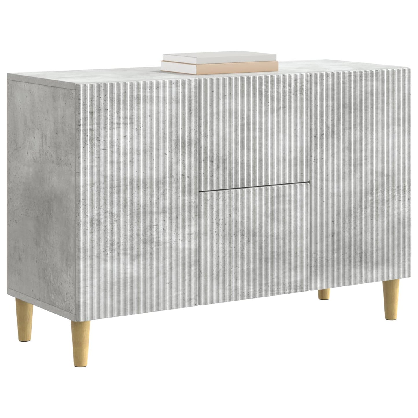 Sideboard Concrete Grey 89 x 34.5 x 60 cm Engineered Wood