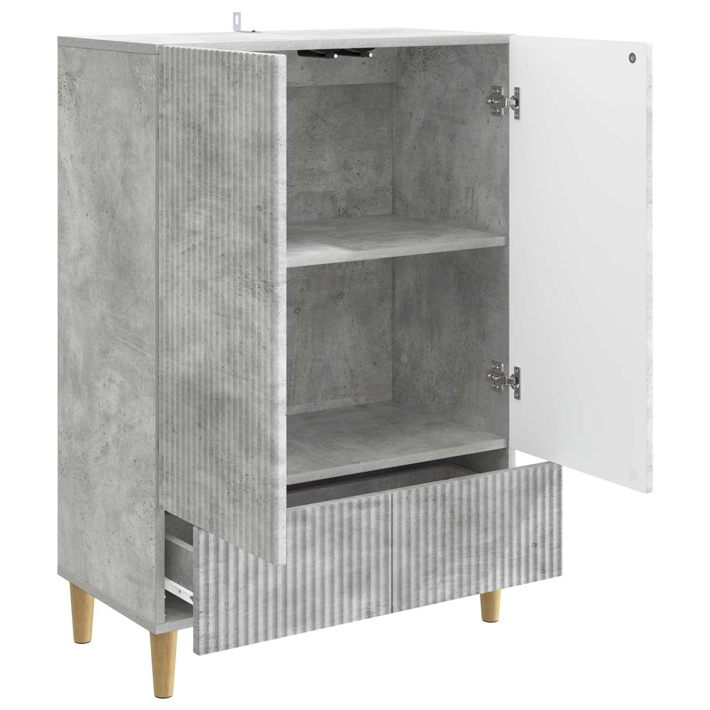 Sideboard Concrete Grey 66 x 34.5 x 95 cm Engineered Wood