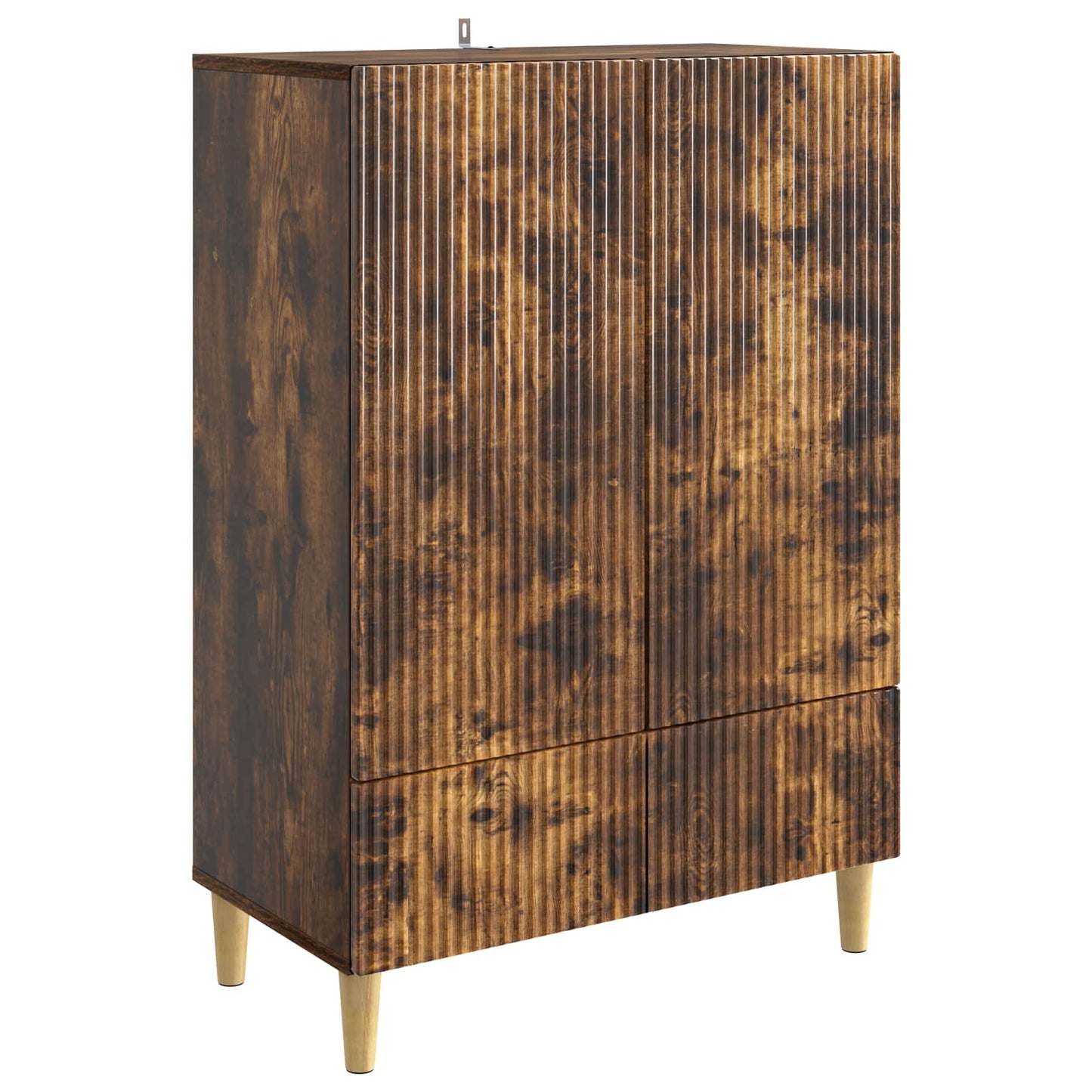 Sideboard Smoked Oak 66 x 34.5 x 95 cm Engineered Wood