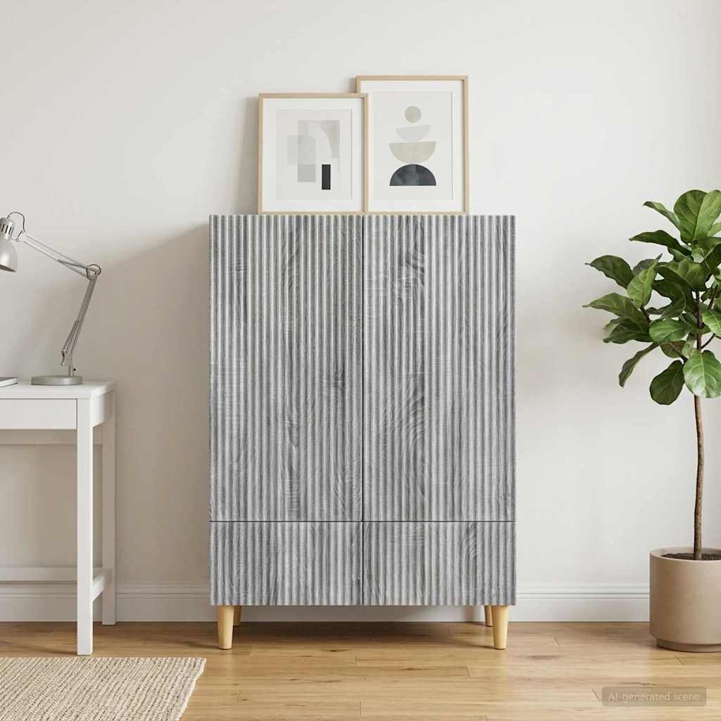 Sideboard Grey Sonoma 66 x 34.5 x 95 cm Engineered Wood