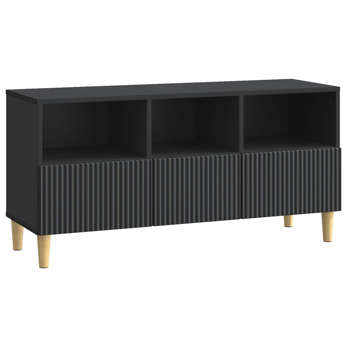 TV Cabinet with Drawer Black 102 x 34.5 x 50 cm Engineered Wood