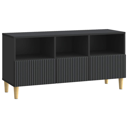 TV Cabinet with Drawer Black 102 x 34.5 x 50 cm Engineered Wood
