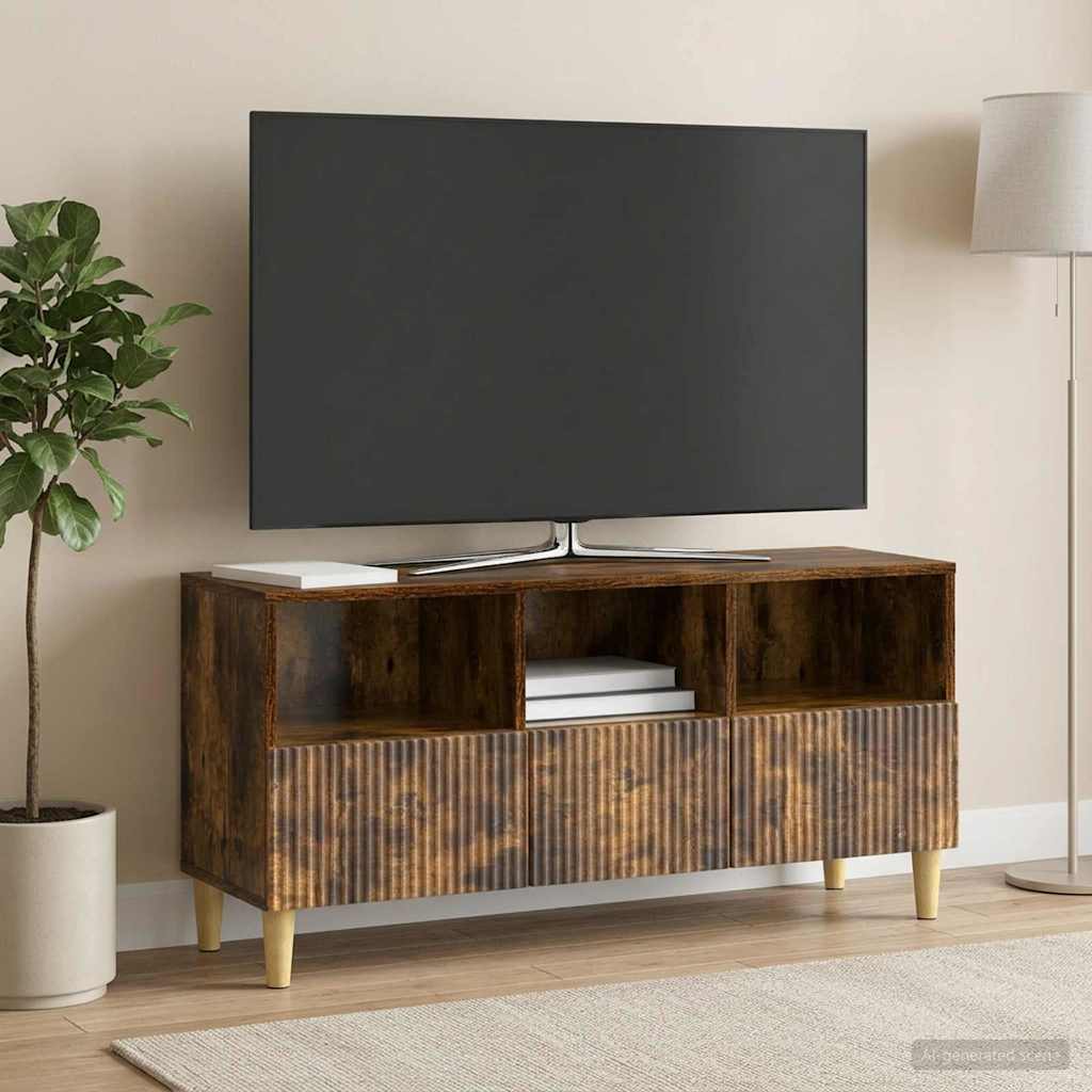 TV Cabinet 102 x 34.5 x 50 cm Smoked Oak Engineered Wood