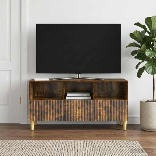 TV Cabinet 102 x 34.5 x 50 cm Smoked Oak Engineered Wood
