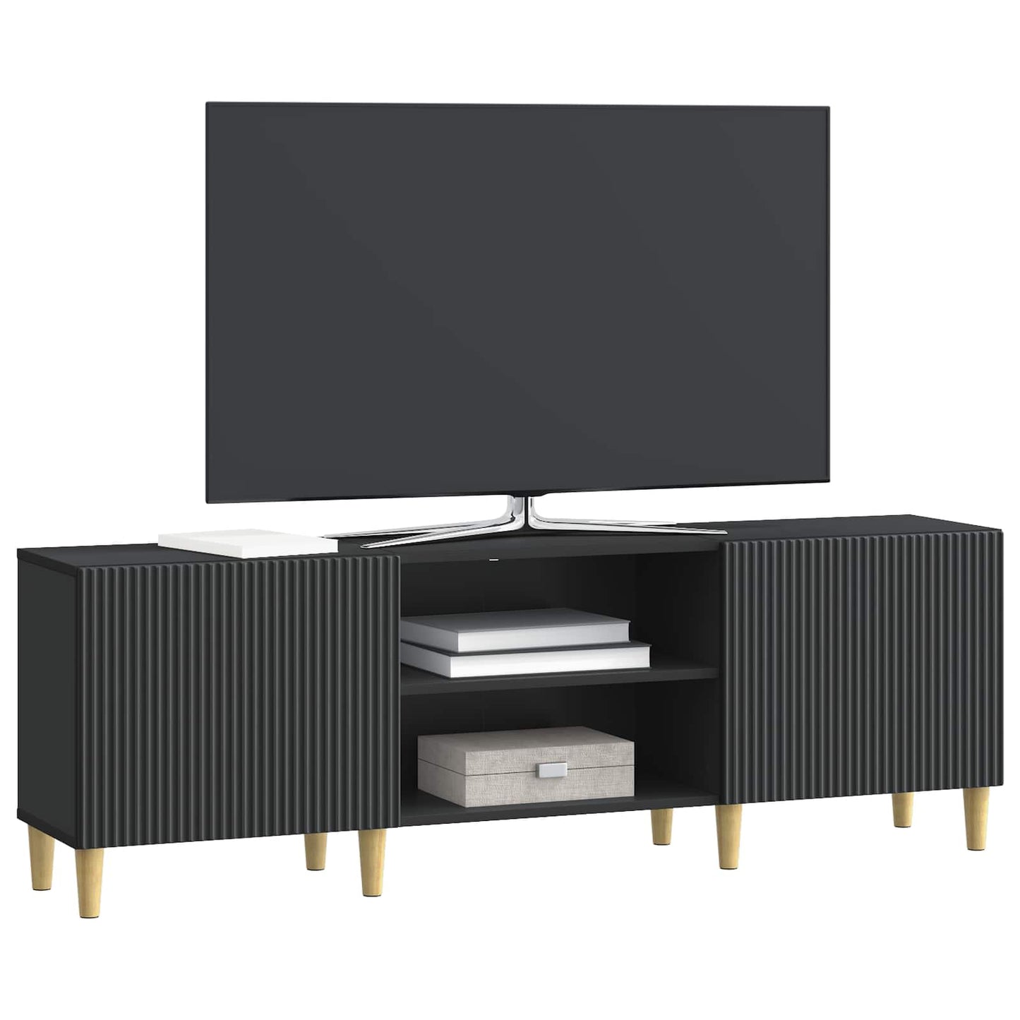 TV Cabinet Black 150 x 31 x 50 cm Engineered Wood