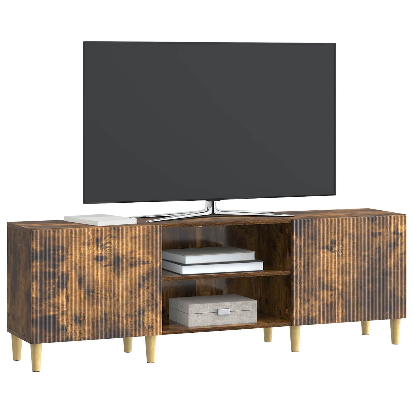TV Cabinet Smoked Oak 150 x 31 x 50 cm Engineered Wood