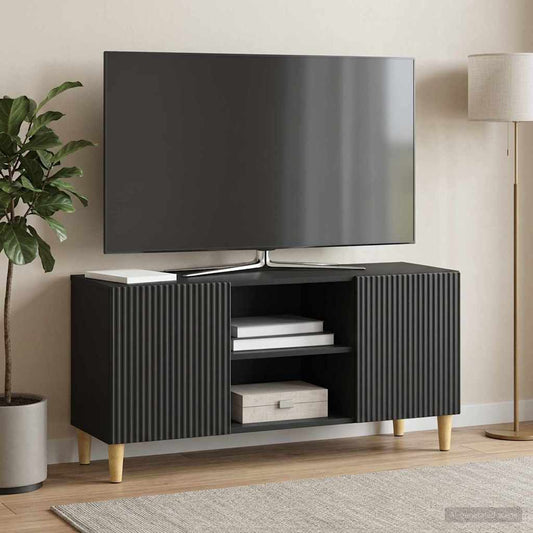 TV Cabinet 102 x 34.5 x 50 cm Black Engineered Wood