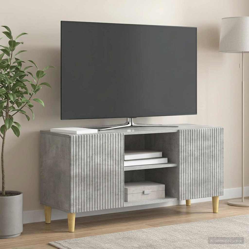 TV Cabinet Concrete Grey 102 x 34.5 x 50 cm Engineered Wood