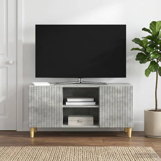 TV Cabinet 102 x 34.5 x 50 cm Concrete Grey Engineered Wood