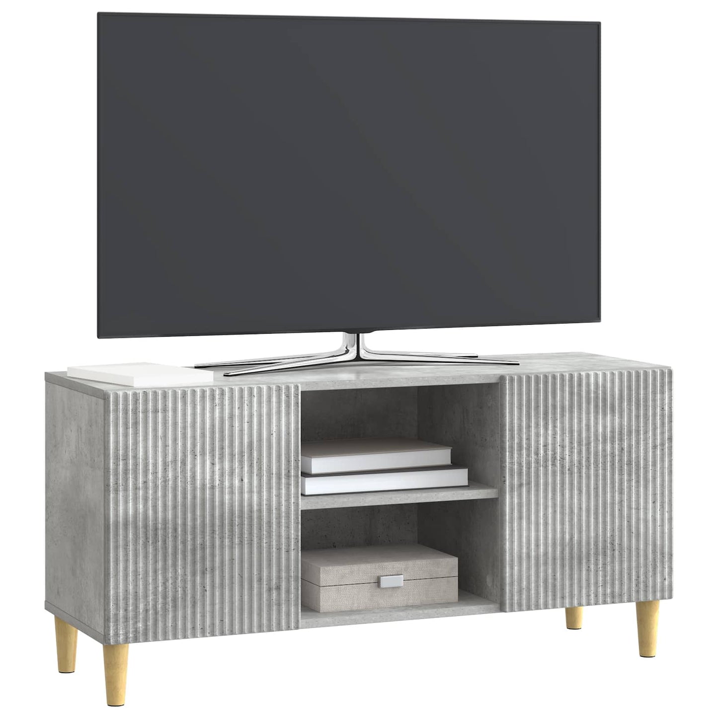 TV Cabinet Concrete Grey 102 x 34.5 x 50 cm Engineered Wood