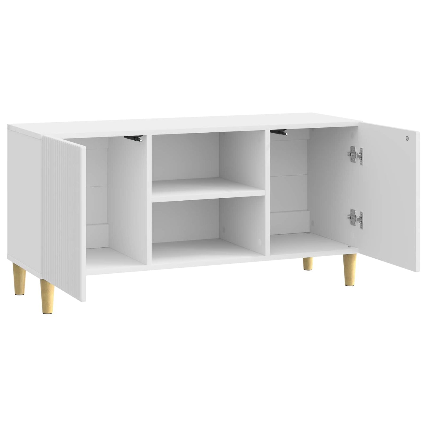 TV Cabinet High Gloss White 102 x 34.5 x 50 cm Engineered Wood