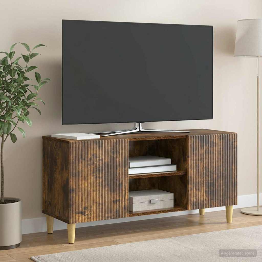 TV Cabinet Smoked Oak 102 x 34.5 x 50 cm Engineered Wood