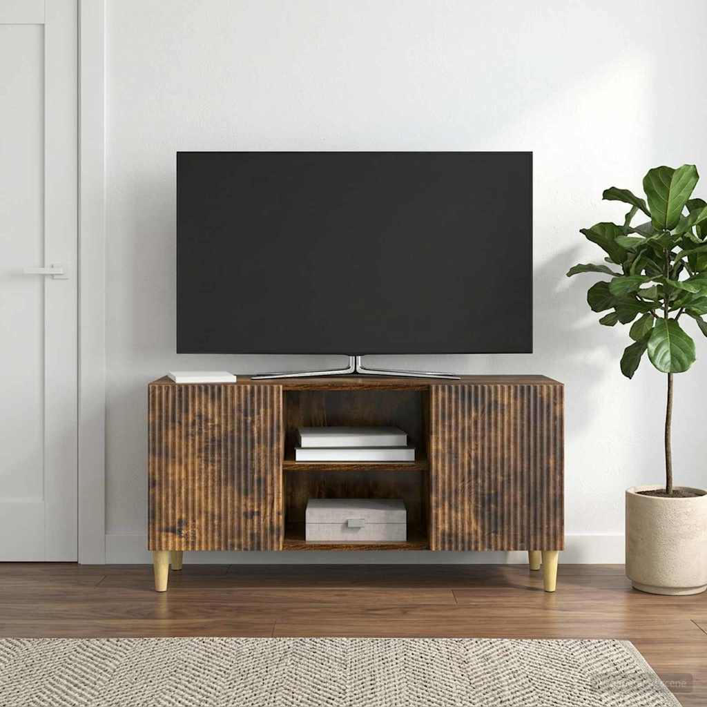 TV Cabinet 102 x 34.5 x 50 cm Smoked Oak Engineered Wood