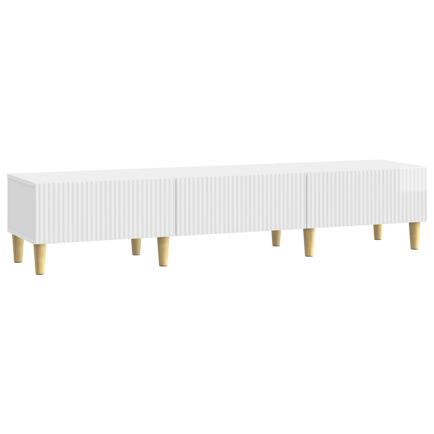 TV Cabinet High Gloss White 147 x 34.5 x 30 cm Engineered Wood
