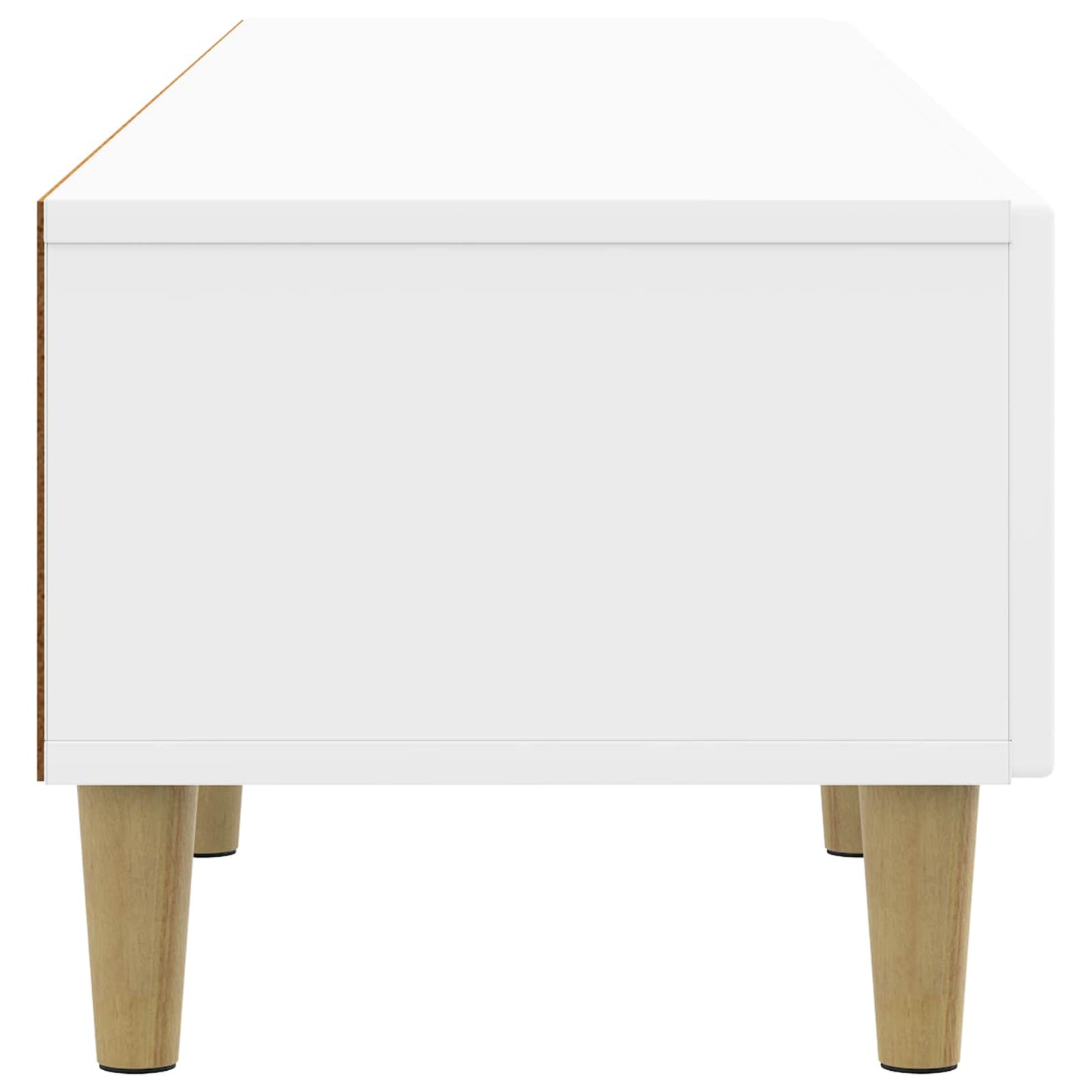 TV Cabinet High Gloss White 147 x 34.5 x 30 cm Engineered Wood